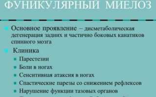 Фуникулярный миелоз: какие возможны нарушения, лечение вовремя
